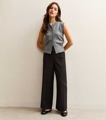 Petite Black Tailored Pull On Trousers