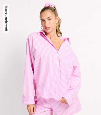 Rise by Zara McDermott Pink Stripe Beach Shirt