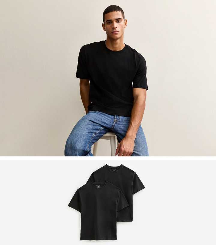 Black Pack of 2 Oversized T-Shirts