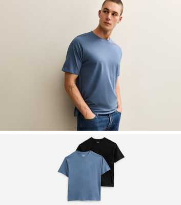 Black and Blue Pack of 2 Oversized T-Shirts