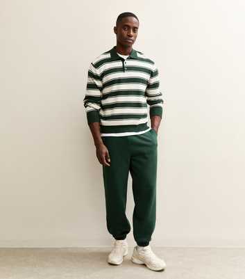 Dark Green Oversized Cuffed Ankle Joggers