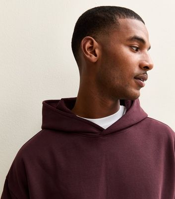 Burgundy Oversized Hoodie New Look