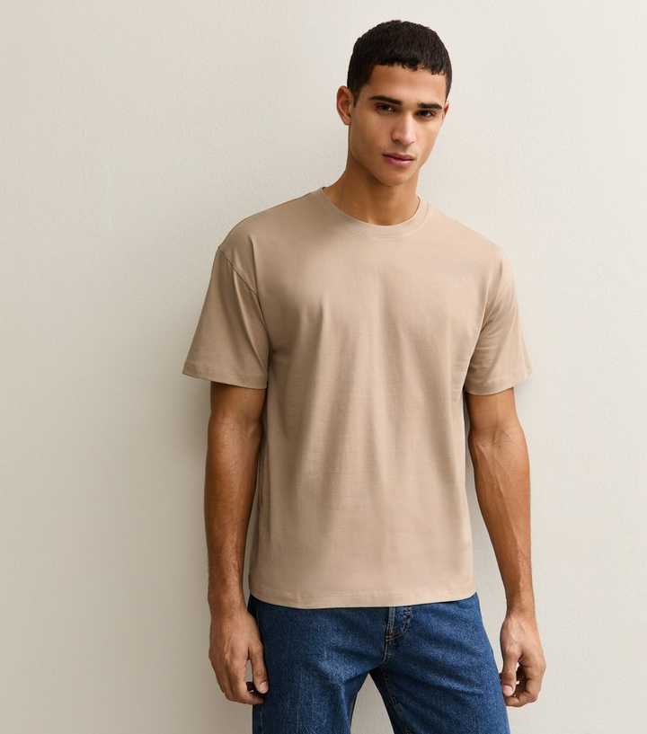 Tan Oversized Short Sleeve T-Shirt