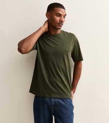 Dark Khaki Oversized Short Sleeve T-Shirt