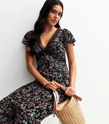 knee length dresses for ladies Mew Mews Alirio Embroidered Flower Midi Dress main image 1