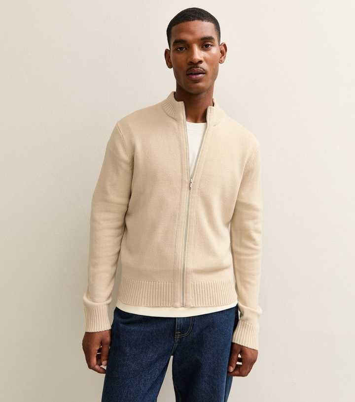 Stone Regular Zip Up Jumper