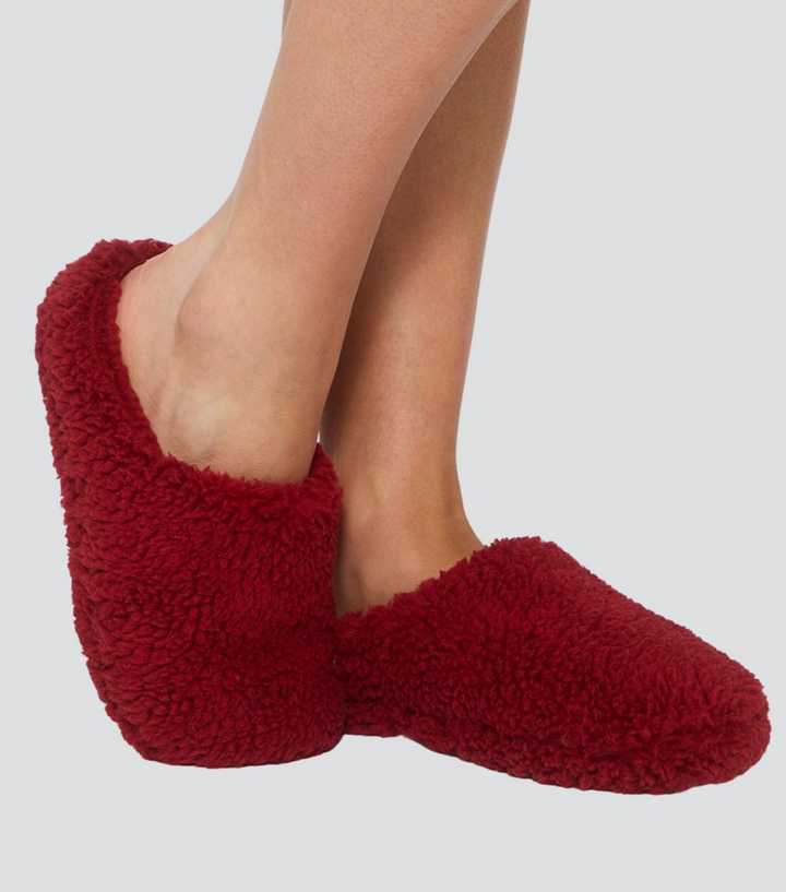Loungeable Dark Burgundy Cosy Mule Slippers
