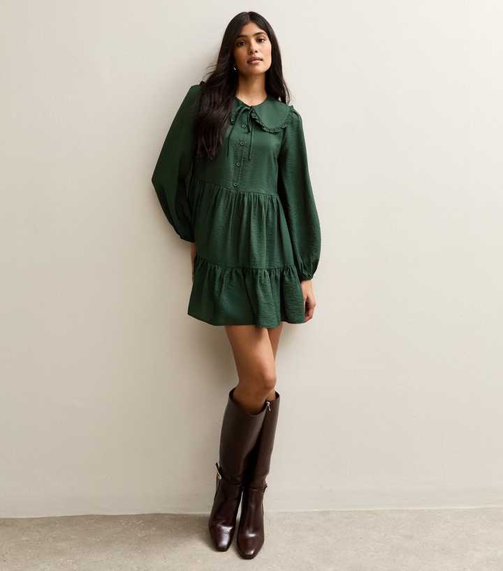 slim fit dress slacks Rent Whistles Shirred Smock Dress In Green And Pink Smudge main image 0