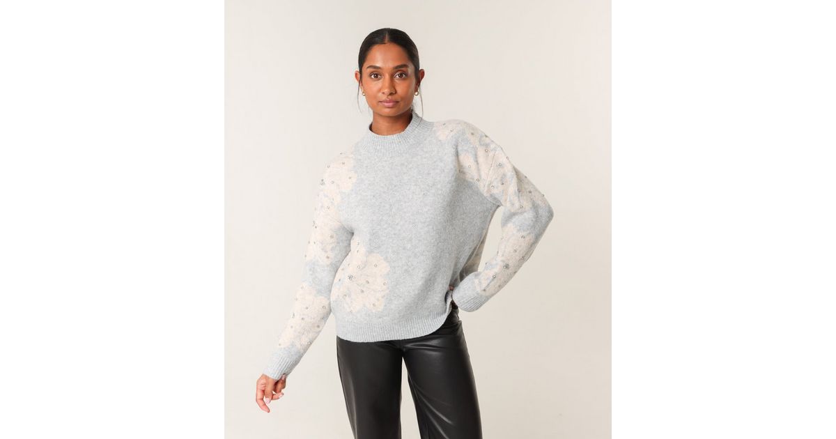 Blue Vanilla New Look Plus Size Christmas Jumper Blue Vanilla