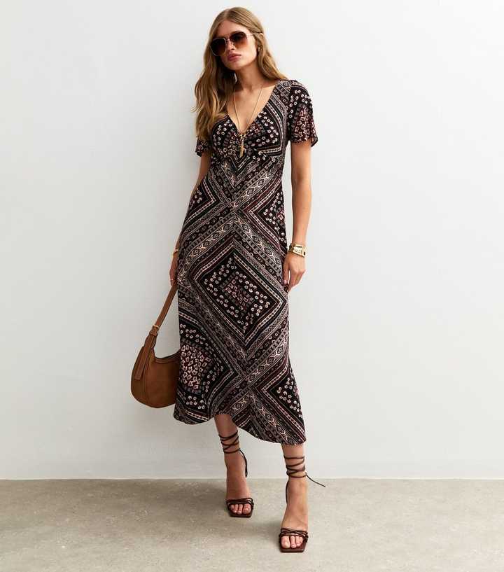 knee length dresses for ladies Just To Know You Emerald Green Floral Midi Dress  Shop the Mint