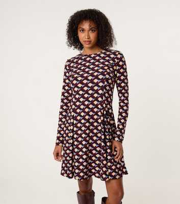 Blue Vanilla Multicolour Crew Neck Mini Dress
