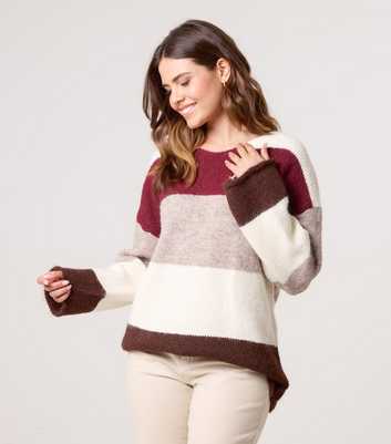 Blue Vanilla Burgundy Striped Jumper