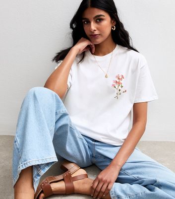 JVKE Tシャツ FLOWERS White Tee サイズ L STITCH T-SHIRT WHITE – FEELS.