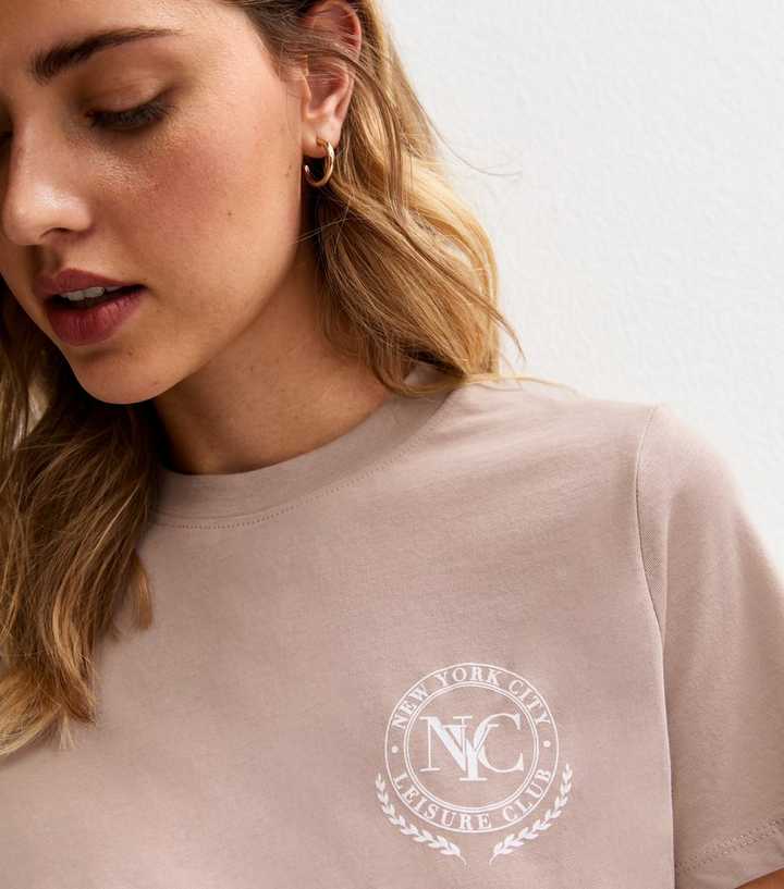 Mink Crest Logo Crew Neck T-Shirt