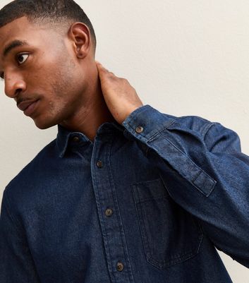Indigo Relaxed Long Sleeve Denim Overshirt | New Look