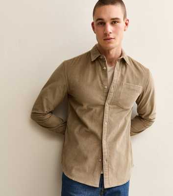 Stone Waffle Relaxed Cord Shirt