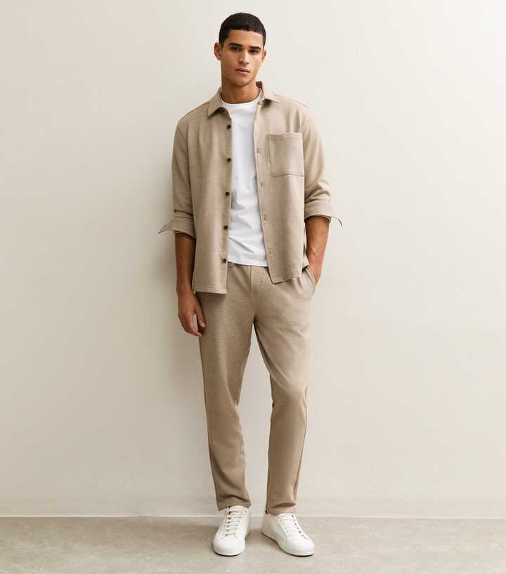 Stone Regular Knit Pique Drawstring Trousers