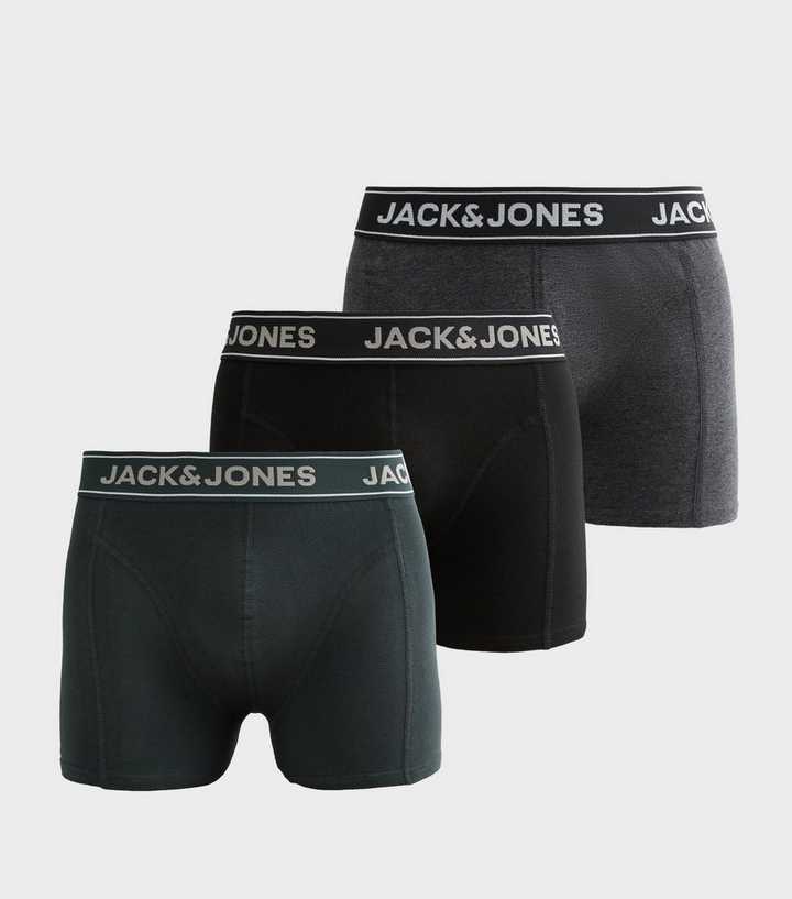 Jack & Jones Multicolour Pack of 3 Relaxed Boxer Trunks