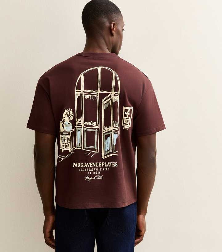 Jack & Jones Dark Brown Regular Park Avenue Logo T-Shirt