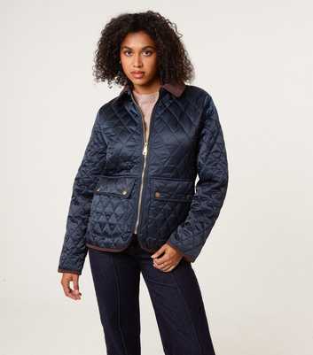 Blue Vanilla Navy Diamond Quilted Jacket