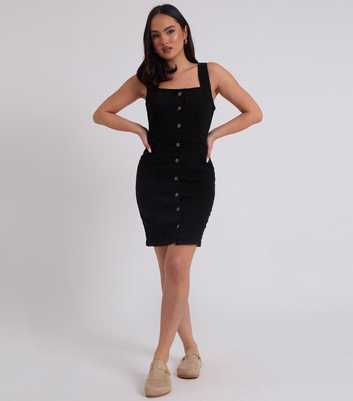 Urban Bliss Black Button Front Mini Dress