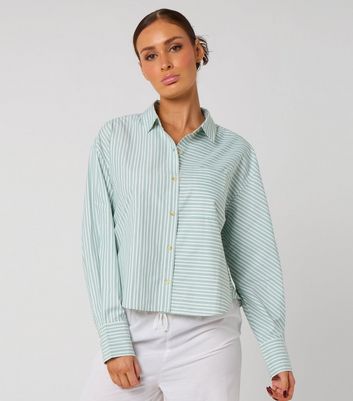 Urban Bliss Pinstripe Cropped Shirt