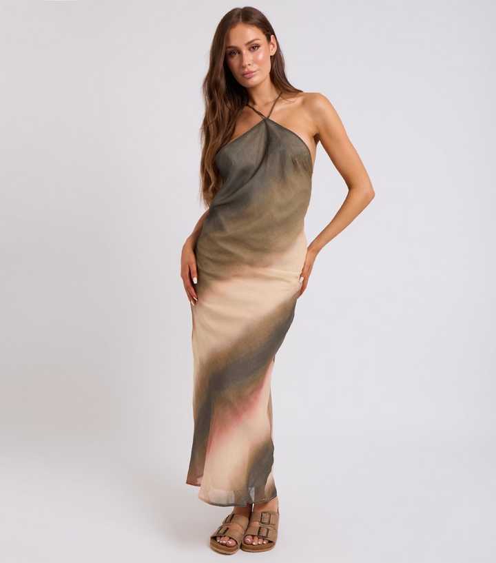 Urban Bliss Green Ombre Bead Detail Maxi Dress