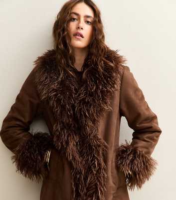 Tan Faux Shearling Coat