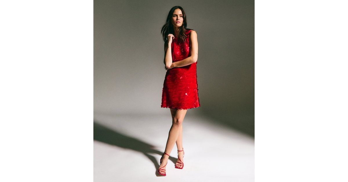 red sequin dress new look Red Sequin Dresses