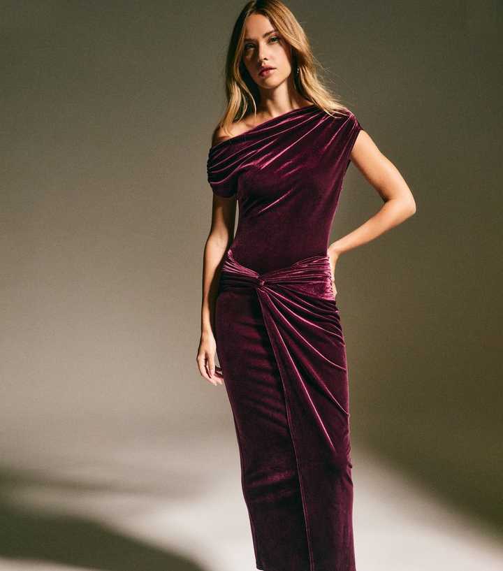 new look burgundy dress Dark Velvet Off The Shoulder Knot Waist Maxi COLOR:TROPICAL OMBRE Its perfect for a plp-50089 Nomad Low Back Maxi