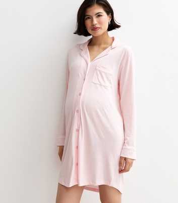 Maternity Light Pink Jersey Nightshirt