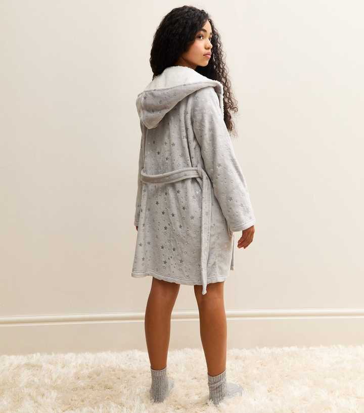 slim fit dress slacks Théa Lounge Robe - Light Grey - Cashmere main image 1