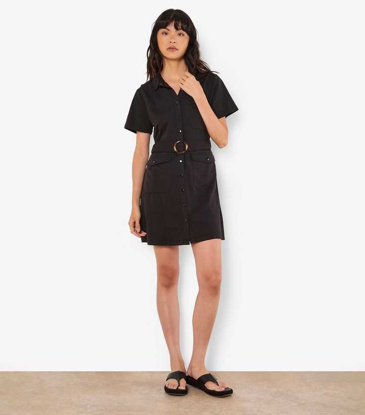 Apricot Black Utility Cargo Mini Dress | New Look