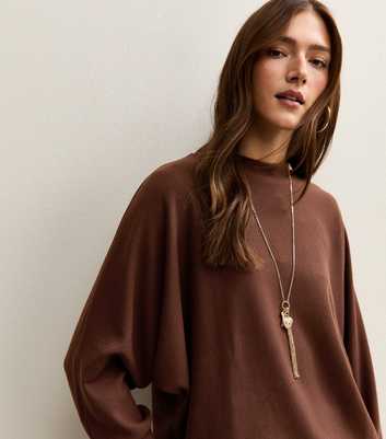 Tan Soft Touch Batwing Jumper