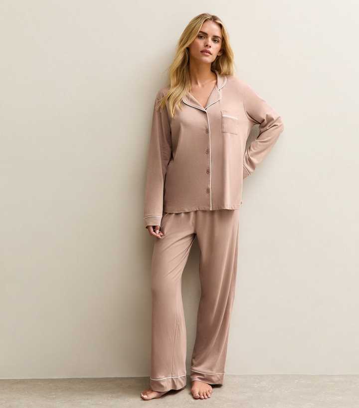 Petite Mink Shirt and Trousers Pyjama Set