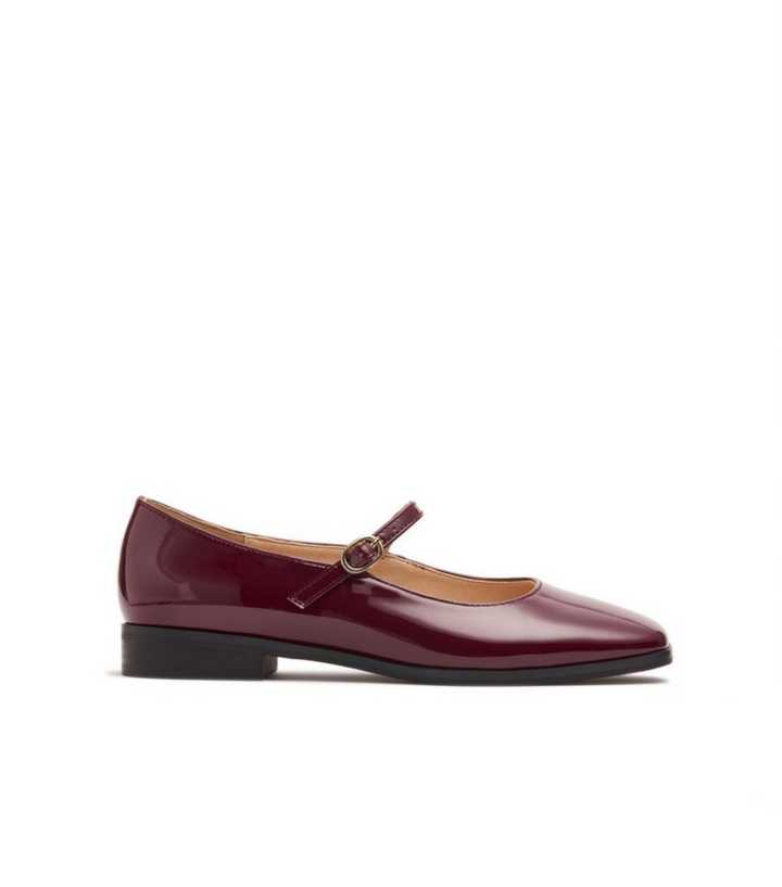 London Rebel Dark Burgundy Ballet Flats