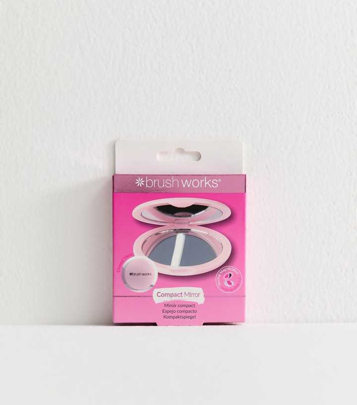 Brushworks Pink Compact Mirror