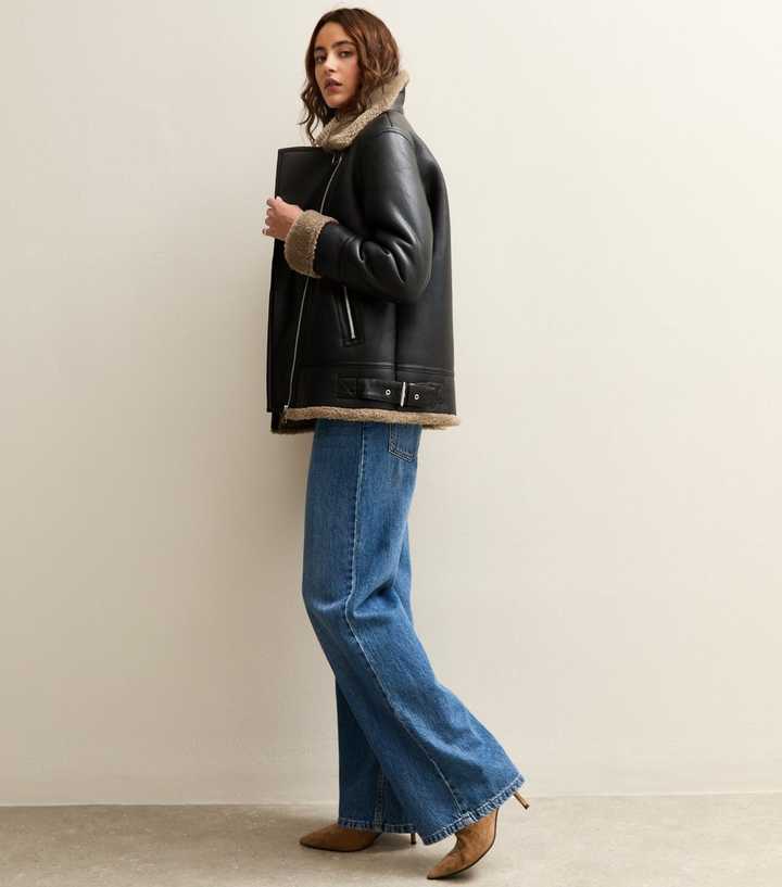 Black Faux Shearling Jacket
