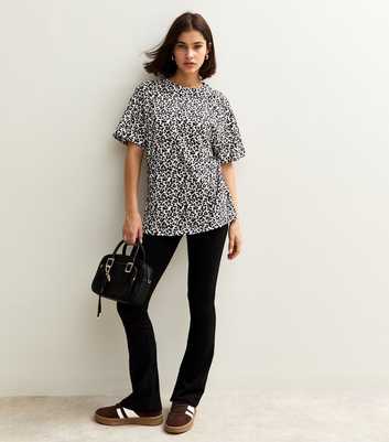 Brown Leopard Print Oversized T-Shirt