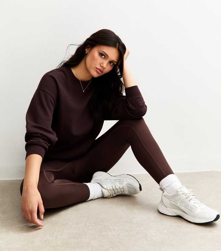 Dark Brown Athleisure Leggings