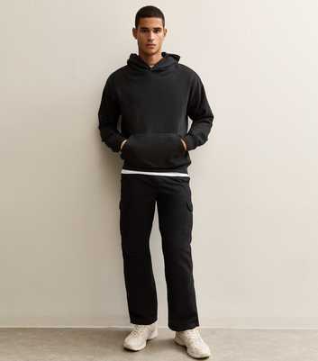 Black Relaxed Cargo Trousers