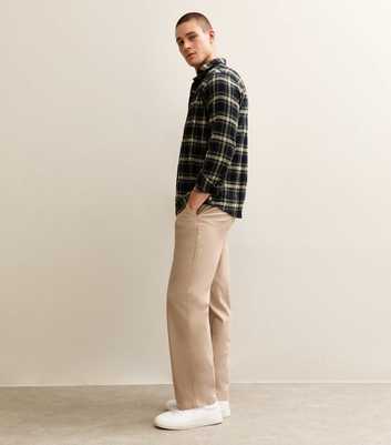 Stone Relaxed Straight Leg Chino Trousers
