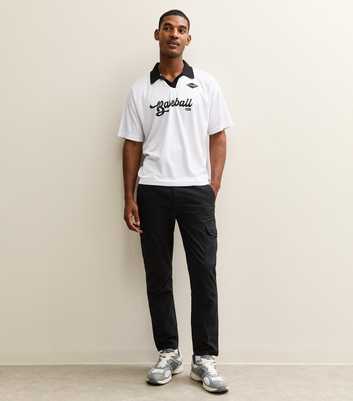 Black Slim Tapered Cargo Trousers