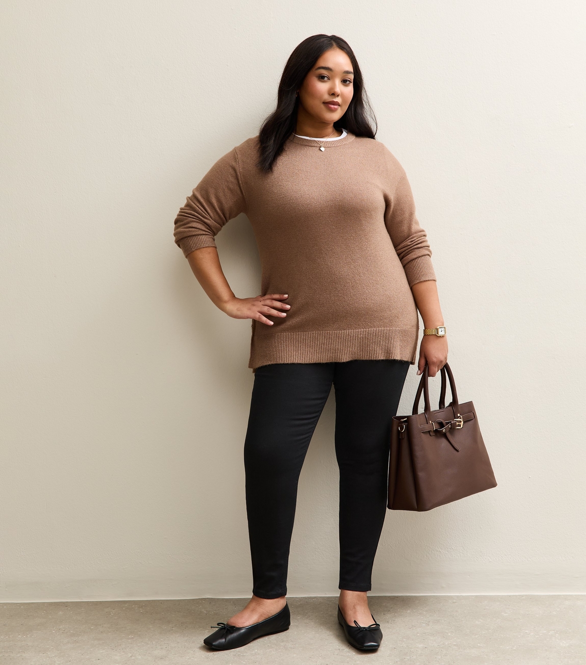 Women's Plus Size Black Emilee Jeggings Curves New Look
