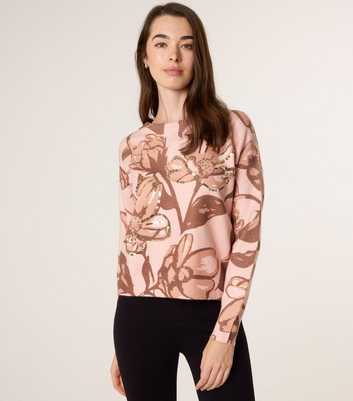 Blue Vanilla Pink Embellished Floral Jumper