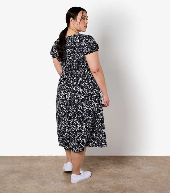 midi milkmaid dress Lemon | Floral With its regular fit and long sleeves Navy New Look Milkmaid Dress