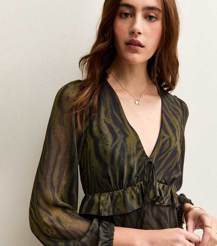 green tiger dress MORANA DRESS