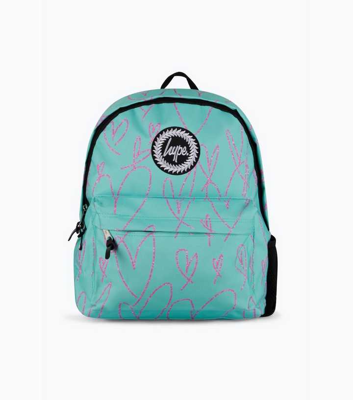 Hype Green Scribble Heart Backpack