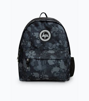 Hype Black Leopard Floral Backpack New Look - Main Image