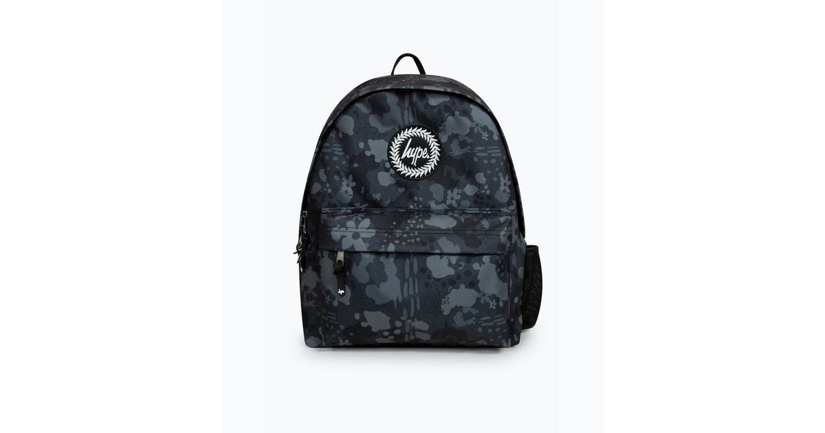 Hype Black Leopard Floral Backpack New Look